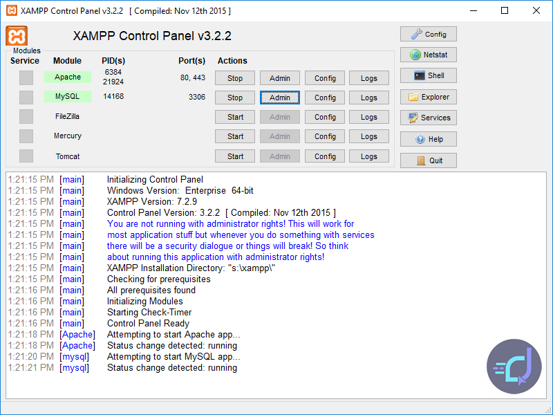 5 تا از بهترین نرم افزار های لوکال هاست برای کامپیوتر 1 XAMPP